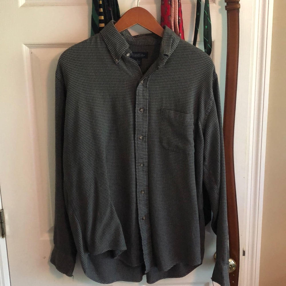 Brooks brothers houndstooth long sleeve button up